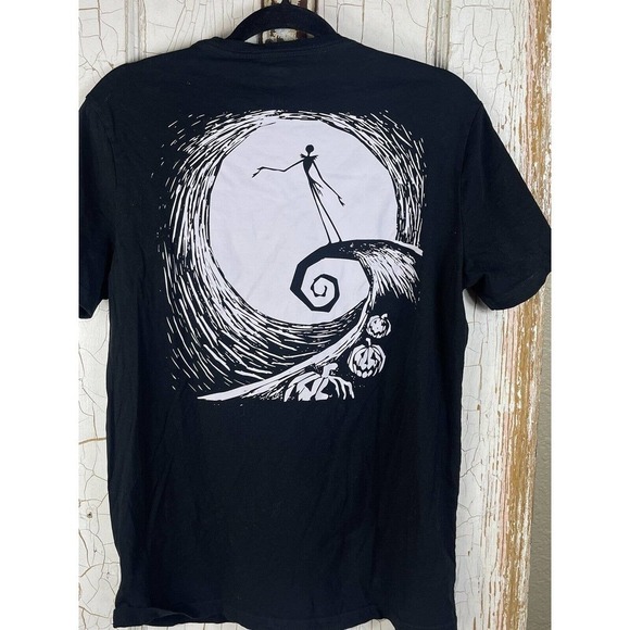 A Nightmare Before Christmas Short Sleeve T-Shirt Black MEDIUM Old Navy - Picture 9 of 10